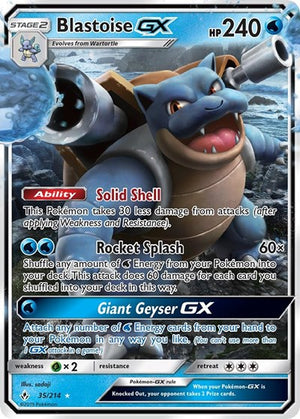 Pokemon TCG - SM - Unbroken Bonds - Blastoise GX - 35/214 - Holofoil