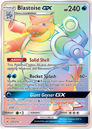 Pokemon TCG - SM - Unbroken Bonds - Blastoise GX - 218/214 - Holofoil