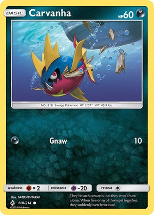 Pokemon TCG - SM - Unbroken Bonds - Carvanha - 110/214