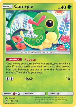 Pokemon TCG - SM - Unbroken Bonds - Caterpie - 2/214 - Reverse Holofoil