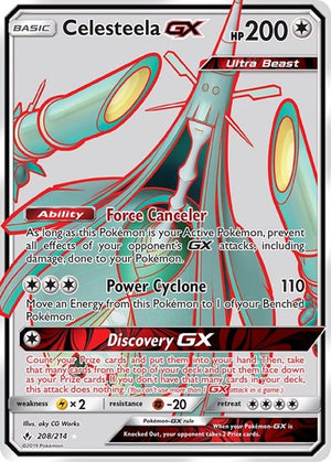 Pokemon TCG - SM - Unbroken Bonds - Celesteela GX - 208/214 - Holofoil