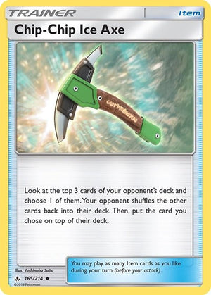 Pokemon TCG - SM - Unbroken Bonds - Chip-Chip Ice Axe - 165/214