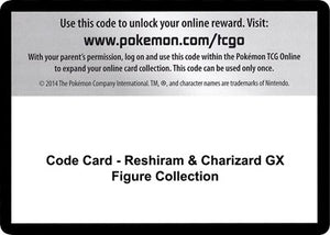 Pokemon TCG - SM - Unbroken Bonds - Code Card - Reshiram & Charizard GX Figure Collection