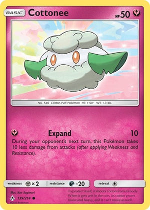 Pokemon TCG - SM - Unbroken Bonds - Cottonee - 139/214 - Reverse Holofoil