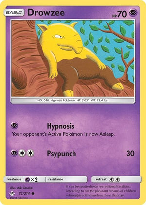 Pokemon TCG - SM - Unbroken Bonds - Drowzee - 71/214