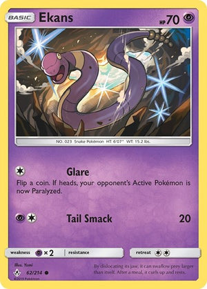 Pokemon TCG - SM - Unbroken Bonds - Ekans - 62/214