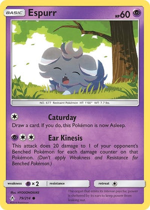 Pokemon TCG - SM - Unbroken Bonds - Espurr - 79/214 - Reverse Holofoil