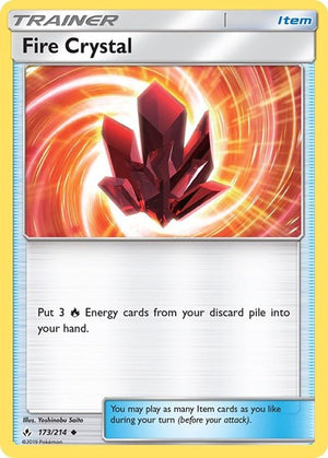 Pokemon TCG - SM - Unbroken Bonds - Fire Crystal - 173/214