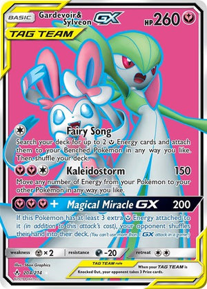 Pokemon TCG - SM - Unbroken Bonds - Gardevoir & Sylveon GX - 204/214 - Holofoil