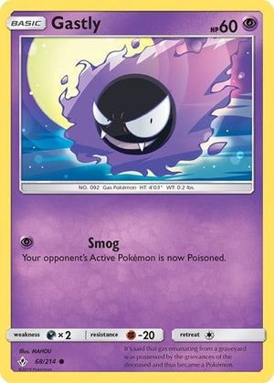 Pokemon TCG - SM - Unbroken Bonds - Gastly - 68/214