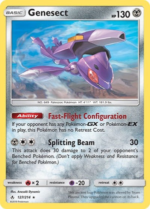Pokemon TCG - SM - Unbroken Bonds - Genesect - 127/214 - Reverse Holofoil