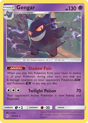 Pokemon TCG - SM - Unbroken Bonds - Gengar - 70/214
