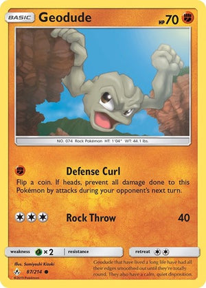 Pokemon TCG - SM - Unbroken Bonds - Geodude - 87/214 - Reverse Holofoil