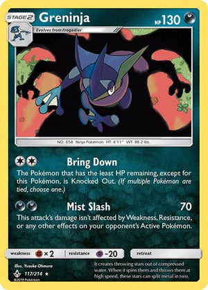 Pokemon TCG - SM - Unbroken Bonds - Greninja - 117/214 - Holofoil