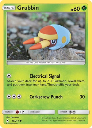 Pokemon TCG - SM - Unbroken Bonds - Grubbin - 18/214 - Reverse Holofoil