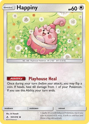 Pokemon TCG - SM - Unbroken Bonds - Happiny - 161/214