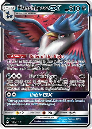 Pokemon TCG - SM - Unbroken Bonds - Honchkrow GX - 109/214 - Holofoil