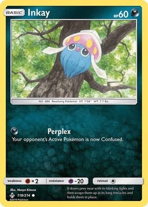 Pokemon TCG - SM - Unbroken Bonds - Inkay - 118/214 - Reverse Holofoil