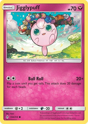 Pokemon TCG - SM - Unbroken Bonds - Jigglypuff - 134/214