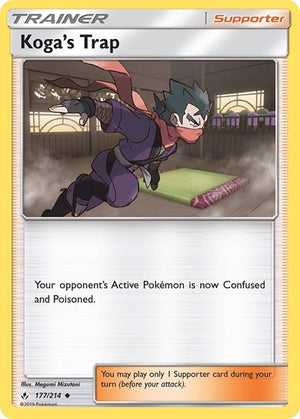 Pokemon TCG - SM - Unbroken Bonds - Koga's Trap - 177/214
