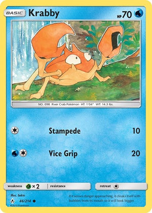 Pokemon TCG - SM - Unbroken Bonds - Krabby - 46/214