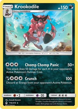 Pokemon TCG - SM - Unbroken Bonds - Krookodile - 116/214
