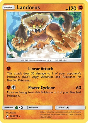 Pokemon TCG - SM - Unbroken Bonds - Landorus - 103/214 - Holofoil