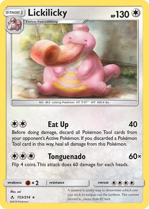 Pokemon TCG - SM - Unbroken Bonds - Lickilicky - 153/214 - Reverse Holofoil