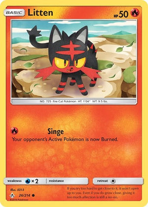 Pokemon TCG - SM - Unbroken Bonds - Litten - 26/214