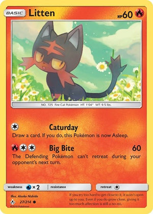 Pokemon TCG - SM - Unbroken Bonds - Litten - 27/214