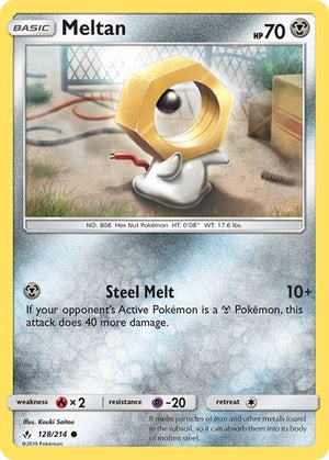 Pokemon TCG - SM - Unbroken Bonds - Meltan - 128/214 - Reverse Holofoil