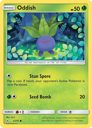 Pokemon TCG - SM - Unbroken Bonds - Oddish - 5/214
