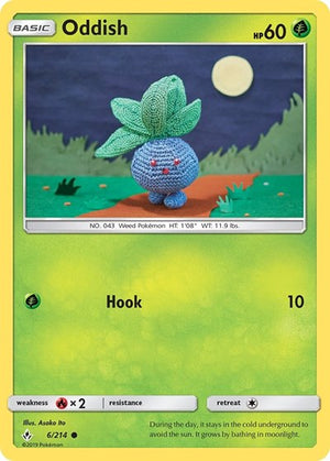 Pokemon TCG - SM - Unbroken Bonds - Oddish - 6/214 - Reverse Holofoil