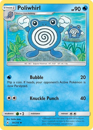 Pokemon TCG - SM - Unbroken Bonds - Poliwhirl - 38/214