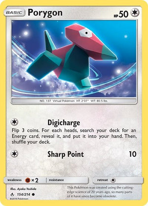 Pokemon TCG - SM - Unbroken Bonds - Porygon - 154/214