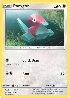 Pokemon TCG - SM - Unbroken Bonds - Porygon - 155/214