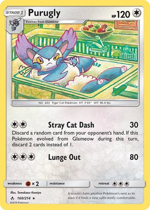 Pokemon TCG - SM - Unbroken Bonds - Purugly - 160/214