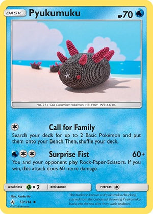 Pokemon TCG - SM - Unbroken Bonds - Pyukumuku - 53/214 - Reverse Holofoil