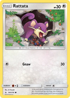 Pokemon TCG - SM - Unbroken Bonds - Rattata - 143/214