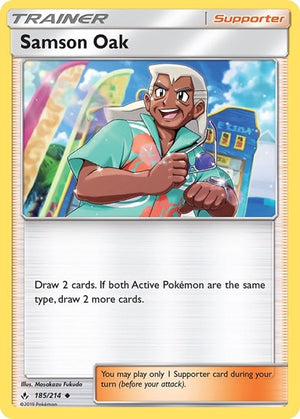 Pokemon TCG - SM - Unbroken Bonds - Samson Oak - 185/214