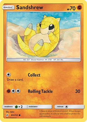 Pokemon TCG - SM - Unbroken Bonds - Sandshrew - 83/214