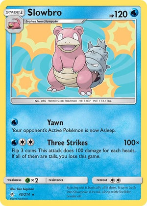 Pokemon TCG - SM - Unbroken Bonds - Slowbro - 43/214 - Holofoil