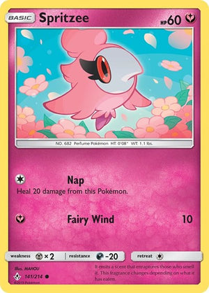 Pokemon TCG - SM - Unbroken Bonds - Spritzee - 141/214