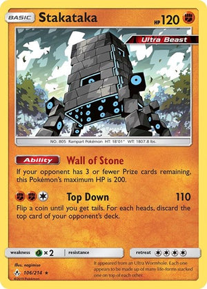 Pokemon TCG - SM - Unbroken Bonds - Stakataka - 106/214 - Holofoil