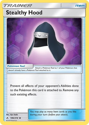 Pokemon TCG - SM - Unbroken Bonds - Stealthy Hood - 186/214