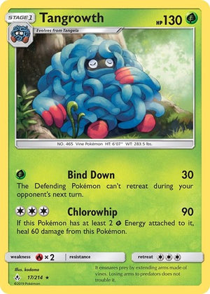 Pokemon TCG - SM - Unbroken Bonds - Tangrowth - 17/214 - Reverse Holofoil