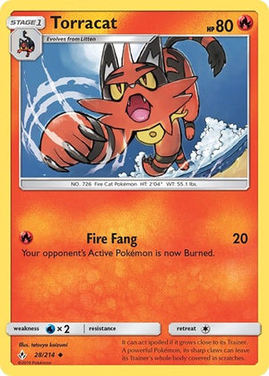 Pokemon TCG - SM - Unbroken Bonds - Torracat - 28/214