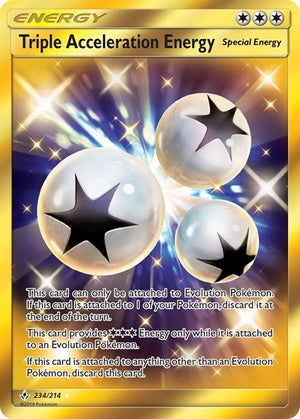 Pokemon TCG - SM - Unbroken Bonds - Triple Acceleration Energy - 234/214 - Holofoil