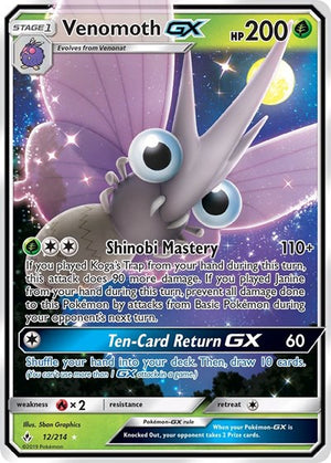 Pokemon TCG - SM - Unbroken Bonds - Venomoth GX - 12/214 - Holofoil