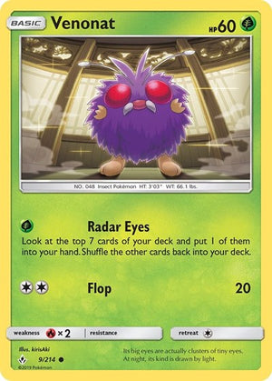 Pokemon TCG - SM - Unbroken Bonds - Venonat - 9/214